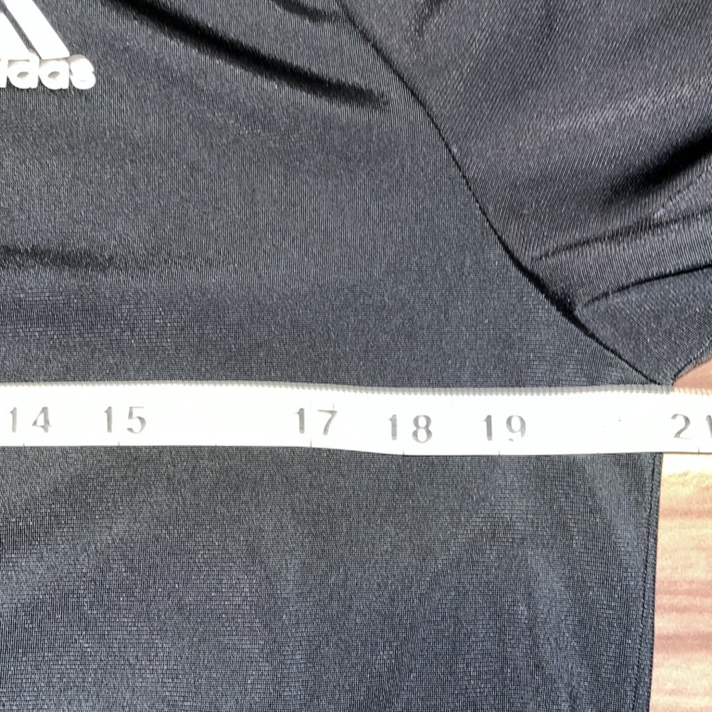 Adidas black and white essentials warm up 3 stripes zip up jacket. - Picture 4 of 11